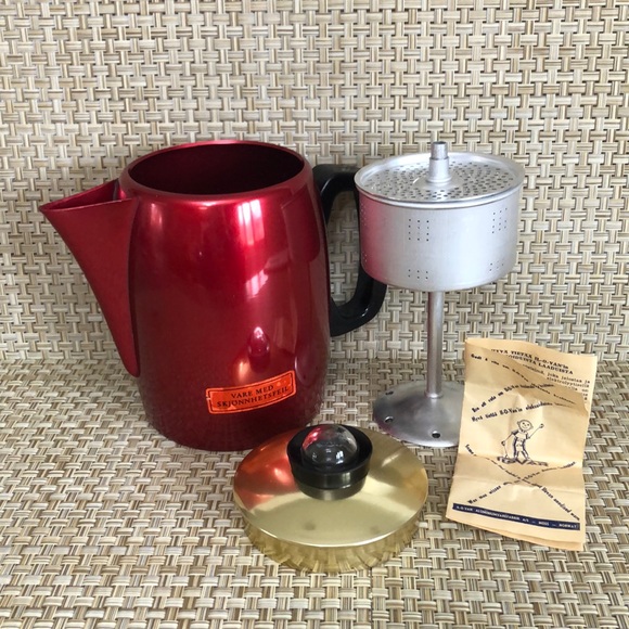 Red Aluminum IL-O-VAN Anodised Coffee Pot-New Old Stock - Picture 2 of 16